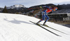 Jitka Landova of Czech skiing during the Women sprint race of IBU Biathlon World Cup in Hochfilzen, Austria. Women sprint race of IBU Biathlon World cup was held on Friday, 11th of December 2015 in Hochfilzen, Austria.
