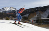 Fifth placed Lucie Charvatova of Czech skiing during the Women sprint race of IBU Biathlon World Cup in Hochfilzen, Austria. Women sprint race of IBU Biathlon World cup was held on Friday, 11th of December 2015 in Hochfilzen, Austria.
