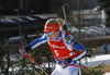 Kaisa Makarainen of Finland skiing during the Women sprint race of IBU Biathlon World Cup in Hochfilzen, Austria. Women sprint race of IBU Biathlon World cup was held on Friday, 11th of December 2015 in Hochfilzen, Austria.
