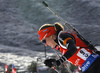 Selina Gasparin of Switzerland skiing during the Women sprint race of IBU Biathlon World Cup in Hochfilzen, Austria. Women sprint race of IBU Biathlon World cup was held on Friday, 11th of December 2015 in Hochfilzen, Austria.

