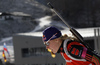 Third placed Miriam Goessner of Germany skiing during the Women sprint race of IBU Biathlon World Cup in Hochfilzen, Austria. Women sprint race of IBU Biathlon World cup was held on Friday, 11th of December 2015 in Hochfilzen, Austria.
