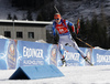 Mari Laukkanen of Finland skiing during the Women sprint race of IBU Biathlon World Cup in Hochfilzen, Austria. Women sprint race of IBU Biathlon World cup was held on Friday, 11th of December 2015 in Hochfilzen, Austria.
