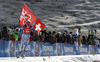 Mari Laukkanen of Finland skiing during the Women sprint race of IBU Biathlon World Cup in Hochfilzen, Austria. Women sprint race of IBU Biathlon World cup was held on Friday, 11th of December 2015 in Hochfilzen, Austria.
