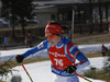 Annukka Siltakorpi of Finland skiing during the Women sprint race of IBU Biathlon World Cup in Hochfilzen, Austria. Women sprint race of IBU Biathlon World cup was held on Friday, 11th of December 2015 in Hochfilzen, Austria.
