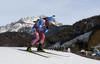 Fifth placed Dmitry Malyshko of Russia skiing during the Men sprint race of IBU Biathlon World Cup in Hochfilzen, Austria. Men sprint race of IBU Biathlon World cup was held on Friday, 11th of December 2015 in Hochfilzen, Austria.
