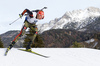 Daniel Boehm of Germany skiing during the Men sprint race of IBU Biathlon World Cup in Hochfilzen, Austria. Men sprint race of IBU Biathlon World cup was held on Friday, 11th of December 2015 in Hochfilzen, Austria.
