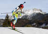 Miha Dovzan of Slovenia skiing during the Men sprint race of IBU Biathlon World Cup in Hochfilzen, Austria. Men sprint race of IBU Biathlon World cup was held on Friday, 11th of December 2015 in Hochfilzen, Austria.
