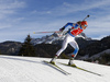 Kaisa Makarainen of Finland skiing during the Women sprint race of IBU Biathlon World Cup in Hochfilzen, Austria. Women sprint race of IBU Biathlon World cup was held on Friday, 11th of December 2015 in Hochfilzen, Austria.
