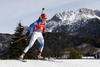 Annukka Siltakorpi of Finland skiing during the Women sprint race of IBU Biathlon World Cup in Hochfilzen, Austria. Women sprint race of IBU Biathlon World cup was held on Friday, 11th of December 2015 in Hochfilzen, Austria.

