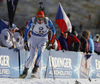 Olli Hiidensalo of Finland skiing during the Men sprint race of IBU Biathlon World Cup in Hochfilzen, Austria. Men sprint race of IBU Biathlon World cup was held on Friday, 11th of December 2015 in Hochfilzen, Austria.
