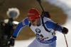 Matti Hakala of Finland skiing during the Men sprint race of IBU Biathlon World Cup in Hochfilzen, Austria. Men sprint race of IBU Biathlon World cup was held on Friday, 11th of December 2015 in Hochfilzen, Austria.
