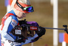 Mari Laukkanen of Finland during zeroing before start of the Women pursuit race of IBU Biathlon World Cup in Hochfilzen, Austria. Women pursuit race of IBU Biathlon World cup was held on Saturday, 12th of December 2015 in Hochfilzen, Austria.
