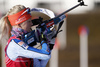 Kaisa Makarainen of Finland during zeroing before start of the Women pursuit race of IBU Biathlon World Cup in Hochfilzen, Austria. Women pursuit race of IBU Biathlon World cup was held on Saturday, 12th of December 2015 in Hochfilzen, Austria.
