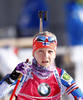 Kaisa Makarainen of Finland during zeroing before start of the Women pursuit race of IBU Biathlon World Cup in Hochfilzen, Austria. Women pursuit race of IBU Biathlon World cup was held on Saturday, 12th of December 2015 in Hochfilzen, Austria.
