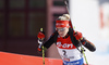 Second placed Maren Hammerschmidt of Germany skiing during the Women pursuit race of IBU Biathlon World Cup in Hochfilzen, Austria. Women pursuit race of IBU Biathlon World cup was held on Saturday, 12th of December 2015 in Hochfilzen, Austria.

