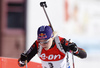 Miriam Goessner of Germany skiing during the Women pursuit race of IBU Biathlon World Cup in Hochfilzen, Austria. Women pursuit race of IBU Biathlon World cup was held on Saturday, 12th of December 2015 in Hochfilzen, Austria.
