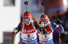 Winner Laura Dahlmeier of Germany skiing during the Women pursuit race of IBU Biathlon World Cup in Hochfilzen, Austria. Women pursuit race of IBU Biathlon World cup was held on Saturday, 12th of December 2015 in Hochfilzen, Austria.
