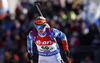 Mari Laukkanen of Finland skiing during the Women pursuit race of IBU Biathlon World Cup in Hochfilzen, Austria. Women pursuit race of IBU Biathlon World cup was held on Saturday, 12th of December 2015 in Hochfilzen, Austria.
