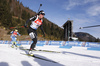Lena Haecki of Switzerland skiing during the Women pursuit race of IBU Biathlon World Cup in Hochfilzen, Austria. Women pursuit race of IBU Biathlon World cup was held on Saturday, 12th of December 2015 in Hochfilzen, Austria.
