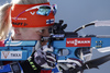 Kaisa Makarainen of Finland shooting during the Women pursuit race of IBU Biathlon World Cup in Hochfilzen, Austria. Women pursuit race of IBU Biathlon World cup was held on Saturday, 12th of December 2015 in Hochfilzen, Austria.
