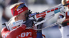 Fifth placed Tiril Eckhoff of Norway getting ready for shooting during the Women pursuit race of IBU Biathlon World Cup in Hochfilzen, Austria. Women pursuit race of IBU Biathlon World cup was held on Saturday, 12th of December 2015 in Hochfilzen, Austria.
