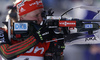Fourth placed Franziska Hildebrand of Germany shooting during the Women pursuit race of IBU Biathlon World Cup in Hochfilzen, Austria. Women pursuit race of IBU Biathlon World cup was held on Saturday, 12th of December 2015 in Hochfilzen, Austria.
