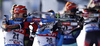 Franziska Preuss of Germany shooting during the Women pursuit race of IBU Biathlon World Cup in Hochfilzen, Austria. Women pursuit race of IBU Biathlon World cup was held on Saturday, 12th of December 2015 in Hochfilzen, Austria.

