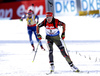 Second placed Maren Hammerschmidt of Germany arriving to finish of the Women pursuit race of IBU Biathlon World Cup in Hochfilzen, Austria. Women pursuit race of IBU Biathlon World cup was held on Saturday, 12th of December 2015 in Hochfilzen, Austria.
