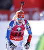  skiing during the Women pursuit race of IBU Biathlon World Cup in Hochfilzen, Austria. Women pursuit race of IBU Biathlon World cup was held on Saturday, 12th of December 2015 in Hochfilzen, Austria.
