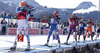 Kaisa Makarainen of Finland shooting during the Women pursuit race of IBU Biathlon World Cup in Hochfilzen, Austria. Women pursuit race of IBU Biathlon World cup was held on Saturday, 12th of December 2015 in Hochfilzen, Austria.
