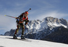 Franziska Hildebrand of Germany skiing during the Women pursuit race of IBU Biathlon World Cup in Hochfilzen, Austria. Women pursuit race of IBU Biathlon World cup was held on Saturday, 12th of December 2015 in Hochfilzen, Austria.
