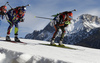 Laura Dahlmeier of Germany skiing during the Women pursuit race of IBU Biathlon World Cup in Hochfilzen, Austria. Women pursuit race of IBU Biathlon World cup was held on Saturday, 12th of December 2015 in Hochfilzen, Austria.
