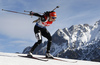 Selina Gasparin of Switzerland skiing during the Women pursuit race of IBU Biathlon World Cup in Hochfilzen, Austria. Women pursuit race of IBU Biathlon World cup was held on Saturday, 12th of December 2015 in Hochfilzen, Austria.
