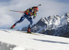 Gabriela Soukalova of Czech skiing during the Women pursuit race of IBU Biathlon World Cup in Hochfilzen, Austria. Women pursuit race of IBU Biathlon World cup was held on Saturday, 12th of December 2015 in Hochfilzen, Austria.
