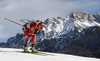 Tiril Eckhoff of Norway skiing during the Women pursuit race of IBU Biathlon World Cup in Hochfilzen, Austria. Women pursuit race of IBU Biathlon World cup was held on Saturday, 12th of December 2015 in Hochfilzen, Austria.

