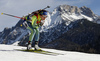 Elisabeth Hoegberg of Sweden skiing during the Women pursuit race of IBU Biathlon World Cup in Hochfilzen, Austria. Women pursuit race of IBU Biathlon World cup was held on Saturday, 12th of December 2015 in Hochfilzen, Austria.
