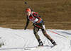 Franziska Hildebrand of Germany skiing during the Women pursuit race of IBU Biathlon World Cup in Hochfilzen, Austria. Women pursuit race of IBU Biathlon World cup was held on Saturday, 12th of December 2015 in Hochfilzen, Austria.
