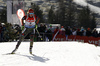 Laura Dahlmeier of Germany skiing during the Women pursuit race of IBU Biathlon World Cup in Hochfilzen, Austria. Women pursuit race of IBU Biathlon World cup was held on Saturday, 12th of December 2015 in Hochfilzen, Austria.
