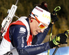 Dorothea Wierer of Italy skiing during the Women pursuit race of IBU Biathlon World Cup in Hochfilzen, Austria. Women pursuit race of IBU Biathlon World cup was held on Saturday, 12th of December 2015 in Hochfilzen, Austria.
