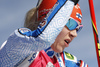 Kaisa Makarainen of Finland skiing during the Women pursuit race of IBU Biathlon World Cup in Hochfilzen, Austria. Women pursuit race of IBU Biathlon World cup was held on Saturday, 12th of December 2015 in Hochfilzen, Austria.
