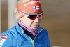  during zeroing before the start of the Women relay race of IBU Biathlon World Cup in Hochfilzen, Austria. Women relay race of IBU Biathlon World cup was held on Sunday, 13th of December 2015 in Hochfilzen, Austria.
