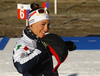 Dorothea Wierer of Italy before the start of the Women relay race of IBU Biathlon World Cup in Hochfilzen, Austria. Women relay race of IBU Biathlon World cup was held on Sunday, 13th of December 2015 in Hochfilzen, Austria.
