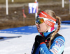 Sanna Markkanen of Finland during zeroing before the start of the Women relay race of IBU Biathlon World Cup in Hochfilzen, Austria. Women relay race of IBU Biathlon World cup was held on Sunday, 13th of December 2015 in Hochfilzen, Austria.
