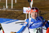 Kaisa Makarainen of Finland during zeroing before the start of the Women relay race of IBU Biathlon World Cup in Hochfilzen, Austria. Women relay race of IBU Biathlon World cup was held on Sunday, 13th of December 2015 in Hochfilzen, Austria.
