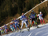 Mari Laukkanen of Finland skiing in the Women relay race of IBU Biathlon World Cup in Hochfilzen, Austria. Women relay race of IBU Biathlon World cup was held on Sunday, 13th of December 2015 in Hochfilzen, Austria.
