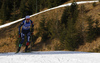 Lisa Vittozzi of Italy skiing in the Women relay race of IBU Biathlon World Cup in Hochfilzen, Austria. Women relay race of IBU Biathlon World cup was held on Sunday, 13th of December 2015 in Hochfilzen, Austria.
