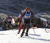 Franziska Hildebrand of Germany skiing in the Women relay race of IBU Biathlon World Cup in Hochfilzen, Austria. Women relay race of IBU Biathlon World cup was held on Sunday, 13th of December 2015 in Hochfilzen, Austria.
