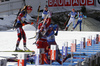 Annukka Siltakorpi of Finland arriving to shooting range in the Women relay race of IBU Biathlon World Cup in Hochfilzen, Austria. Women relay race of IBU Biathlon World cup was held on Sunday, 13th of December 2015 in Hochfilzen, Austria.
