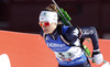 Karin Oberhofer of Italy skiing in the Women relay race of IBU Biathlon World Cup in Hochfilzen, Austria. Women relay race of IBU Biathlon World cup was held on Sunday, 13th of December 2015 in Hochfilzen, Austria.
