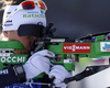 Karin Oberhofer of Italy skiing in the Women relay race of IBU Biathlon World Cup in Hochfilzen, Austria. Women relay race of IBU Biathlon World cup was held on Sunday, 13th of December 2015 in Hochfilzen, Austria.
